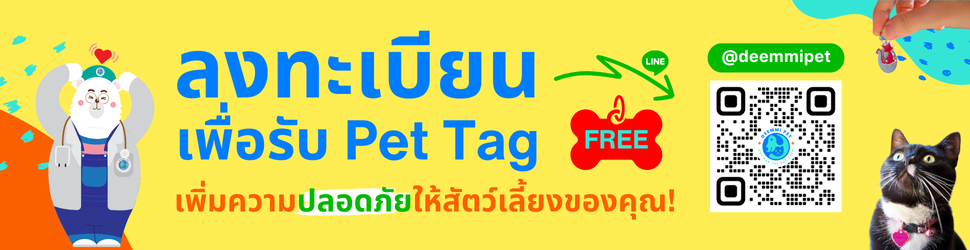 ลงทะเบียนรับฟรี Pet Tag จาก Deemmi Pet (Free register for Free Pet Tag)