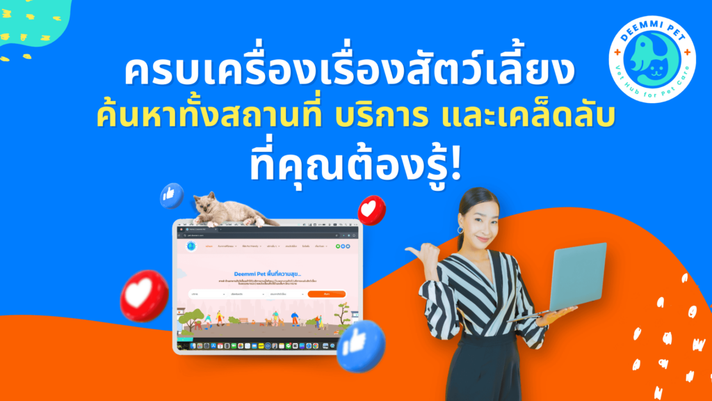 รูป…. H1 ครบเครื่องเรื่องสัตว์เลี้ยง ค้นหาทั้งสถานที่ บริการ และเคล็ดลับที่คุณต้องรู้! จบปัญหาที่ต้องวิ่งวุ่นหาสถานที่สำหรับสัตว์เลี้ยงตัวโปรด ไม่ว่าจะเป็น โรงแรมที่หมาแมวเข้าพักได้ คาเฟ่ Pet Friendly หรือคลินิก/โรงพยาบาลสัตว์ที่เปิด 24 ชั่วโมง Pet Deemmi เราไม่ได้เป็นแค่เว็บไซต์ แต่เป็นเหมือน "แผนที่วิเศษ" ที่ช่วยให้คุณค้นหาทุกสิ่งที่เกี่ยวกับสัตว์เลี้ยงได้แบบง่าย ๆ เพราะเราเข้าใจว่าสัตว์เลี้ยงไม่ใช่แค่สัตว์ แต่เป็นสมาชิกครอบครัวที่เรารักสุดหัวใจ ฟังก์ชันง่าย ค้นหาไว เจอทุกอย่างเพื่อสัตว์เลี้ยงที่คุณรัก รูปโรงแรม H2 ที่พักที่ใช่ แฮปปี้ทั้งเจ้าของและสัตว์เลี้ยง Deemmi Pet เข้าใจดีว่าสัตว์เลี้ยงคือสมาชิกในครอบครัว การมองหาสถานที่ที่เหมาะสมและยินดีให้บริการสัตว์เลี้ยงก็เป็นอีกหนึ่งสิ่งที่สำคัญ เราจึงออกแบบฟังก์ชันที่ใช้งานง่าย ให้คุณค้นหาสถานที่ในหมวดหมู่ที่ต้องการได้อย่างรวดเร็ว เพียงเลือกบริการ จังหวัด และประเภทสัตว์เลี้ยง คุณก็จะพบตัวเลือกที่ตรงใจได้ในทันที ไม่ว่าจะเป็น โรงแรม Pet Friendly สัตว์เลี้ยงเข้าพักได้ สร้างโมเมนต์ดีๆ เป็นแฮปปี้ไทม์ในวันพักผ่อนของคุณและสัตว์เลี้ยง ค้นพบโรงแรม Pet Friendly ที่ให้สัตว์เลี้ยงเข้าพักกับเจ้าของได้อย่างง่ายได้ ไม่ว่าจะเป็นทริปใกล้หรือไกล สัตว์เลี้ยงของคุณจะมีความสุขไม่แพ้คุณแน่นอน โรงแรมแมว บริการฝากเลี้ยงแมว เพื่อบริการที่ตรงใจ อุ่นใจทุกการฝากเลี้ยง Pet Deemmi ได้คัดสรรและคัดเลือกโรงแรมแมวที่ตอบโจทย์ ได้คุณภาพ ตั้งแต่ความสะอาด ความปลอดภัย ไปจนถึงการดูแลแบบใส่ใจ สร้างความสุขให้เจ้านายตัวน้อยได้ทุกวัน บริการฝากเลี้ยงสุนัข หากคุณต้องเดินทางและกังวลเรื่องการดูแลสุนัข Pet Deemmi ได้คัดสรรและคัดเลือกสถานที่ฝากที่เหมาะสำหรับน้องหมาทุกขนาด ไม่ว่าจะเป็นสถานที่แบบบ้านเดี่ยว หรือศูนย์ดูแลที่มีพื้นที่กว้างขวาง เราได้รวบรวมไว้ที่นี่แล้ว รูปโรงแรม H2 ค้นหาคลินิก/โรงพยาบาลรักษาสัตว์ที่ใช่ ไม่หวั่นใจแม้ในเวลาฉุกเฉิน Pet Deemmi ช่วยให้คุณค้นหาคลินิกและโรงพยาบาลรักษาสัตว์เลี้ยงที่ตอบโจทย์ความต้องการ เพียงเลือกประเภทบริการ จังหวัด และสัตว์เลี้ยงของคุณ คุณจะพบตัวเลือกที่ใช่ พร้อมข้อมูลสำคัญ ทั้งเบอร์โทร แผนที่ และรีวิวจากผู้ใช้จริง คลินิกทั่วไป และโรงพยาบาลสัตว์ เหมาะสำหรับการตรวจสุขภาพ วัคซีน และการดูแลสัตว์เลี้ยงทั่วไป ค้นหาคลินิกใกล้บ้านที่เชื่อถือได้ เพื่อให้การดูแลสัตว์เลี้ยงเป็นเรื่องง่าย คลินิกเฉพาะทาง สำหรับสัตว์เลี้ยงที่ต้องการการดูแลพิเศษ เช่น การรักษาโรคเฉพาะทาง การผ่าตัด หรือบริการเฉพาะทาง Pet Deemmi ช่วยคุณค้นหาคลินิกที่มีผู้เชี่ยวชาญในด้านนั้นๆ ได้อย่างครบครัน คลินิกฉุกเฉิน เปิด 24 ชั่วโมง เมื่อต้องการความช่วยเหลือเร่งด่วน คุณสามารถค้นหาคลินิกฉุกเฉินที่เปิด 24 ชั่วโมงได้ง่ายๆ เพื่อให้สัตว์เลี้ยงของคุณได้รับการดูแลทันเวลา รูปโรงแรม H2 ค้นหาร้านอาบน้ำหมาแมว และบริการสปาสัตว์เลี้ยงที่ใช่ เพื่อวันที่ผ่อนคลาย รู้ยัง? ไม่ใช่แค่คนที่ต้องการความผ่อนคลาย แต่สัตว์เลี้ยงก็เช่นกัน Deemmi Pet จึงได้รวบรวมร้านอาบน้ำน้องหมา น้องแมว ที่ได้มาตรฐานของร้าน Pet Grooming ไว้ที่นี่แล้ว เพียงเลือกบริการ จังหวัด และประเภทสัตว์เลี้ยง คุณจะพบบริการที่ตอบโจทย์ พร้อมรายละเอียดครบถ้วน เพื่อการนัดหมายเข้าใช้บริการ บริการอาบน้ำตัดขน ค้นหาบริการอาบน้ำ ตัดแต่งขน และดูแลผิวหนังสัตว์เลี้ยงอย่างใส่ใจ เพื่อให้น้องหมาและน้องแมวของคุณขนนุ่มฟู ตัวหอมน่าฟัดในทุกวัน สปาสัตว์เลี้ยง สำหรับสัตว์เลี้ยงที่ต้องการการบำบัดผิวหนัง ผ่อนคลายความเครียด หรือการดูแลสุขภาพ Pet Deemmi ช่วยค้นหาสปาที่มีบริการพิเศษ เช่น อาบน้ำสมุนไพร บำรุงขน อาบน้ำด้วยน้ำยากำจะจัดเชื้อรา หรือดูแลผิวหนังด้วยผลิตภัณฑ์เฉพาะทาง สปาพรีเมี่ยม เพื่อเจ้านายสี่ขา ทาสอย่างเราก็พร้อมเปย์ด้วยการเปลี่ยนวันธรรมดาให้พิเศษยิ่งขึ้นด้วยบริการสปาระดับพรีเมียม ทั้งอาบน้ำ อโรมาเธอราปี และดูแลด้วยมืออาชีพ รูปโรงแรม H2 ค้นหาสวนออกลังกาย และศูนย์ฝึกสัตว์เลี้ยงเพื่อนซี้สี่ขา พาน้องหมาออกไปเปิดโลก กับบริการค้นหาสถานที่สวนสาธารณะสำหรับสัตว์เลี้ยง รวมถึงศูนย์ฝีก ปรับพฤติกรรมและพัฒนาทักษะสัตว์เลี้ยง โดยผู้เชี่ยวชาญ Pet Deemmi รวบรวมไว้ให้คุณแล้วที่นี่ สวนสาธารณะสำหรับน้องหมา เปลี่ยนการเดินเล่นธรรมดาให้สนุกขึ้น ไปกับสวนสาธารณะที่น้องหมาสามารถวิ่งเล่นได้อย่างอิสระ พร้อมพื้นที่กว้างขวางและสิ่งอำนวยความสะดวกที่เหมาะกับการออกกำลังกาย สนามฝึกและศูนย์พัฒนาพฤติกรรม พัฒนาทักษะและพฤติกรรมของสัตว์เลี้ยงให้เก่งและน่ารักกว่าเดิม ด้วยศูนย์ฝึกที่มีผู้เชี่ยวชาญเฉพาะทาง ช่วยให้สุนัขของคุณเรียนรู้คำสั่ง พฤติกรรมเชิงบวก และเข้าสังคมได้ดีขึ้น สนามกีฬาและกิจกรรมเฉพาะทาง สำหรับเจ้าของที่ต้องการให้น้องหมาลองกิจกรรมใหม่ๆ เช่น สนามวิ่ง, สระว่ายน้ำ, สนาม Agility, พื้นที่เล่น Dog Frisbee, สนามกีฬา Weight Pulling และอื่นๆ อีกมากมาย H2 5 เหตุผล ทำไมต้องเลือก pet.deemmi.com Pet Deemmi พร้อมพาคุณและเพื่อนรักสี่ขาไปค้นพบสถานที่ที่ใช่ ไม่ว่าจะเป็นที่พักสุดชิลล์ คลินิกดูแลสุขภาพ หรือสวนสำหรับวิ่งเล่น เพียงไม่กี่คลิก คุณก็จะได้พบตัวเลือกที่ตอบโจทย์ทุกความต้องการของสัตว์เลี้ยงสุดรักได้ทันที 1. ค้นหาง่ายในไม่กี่คลิก เพียงแค่เลือกบริการที่ต้องการ ระบุจังหวัด และประเภทสัตว์เลี้ยง คุณจะพบสถานที่ที่ตรงใจ ไม่ว่าจะเป็นโรงแรม Pet Friendly, คลินิก, โรงพยาบาลสัตว์, ร้านอาบน้ำตัดขน, สปา หรือสวนออกกำลังกาย 2. ข้อมูลครบถ้วน พร้อมรีวิวจากผู้ใช้จริง เพิ่มความมั่นใจก่อนใช้บริการ คุณสามารถดูรายละเอียดเกี่ยวกับสถานที่ เช่น ที่ตั้ง เบอร์โทร รีวิว และรูปภาพ เพื่อช่วยในการตัดสินใจได้อย่างมั่นใจ 3. ครอบคลุมทุกความต้องการของสัตว์เลี้ยง ไม่ว่าจะเป็นวันหยุดพักผ่อน การดูแลสุขภาพ หรือการพัฒนาทักษะสัตว์เลี้ยง เรามีทุกอย่างที่คุณต้องการในที่เดียว 4. ฟังก์ชันใช้งานง่าย รองรับทุกอุปกรณ์ ออกแบบมาเพื่อความสะดวก ไม่ว่าคุณจะใช้คอมพิวเตอร์หรือสมาร์ทโฟน ก็สามารถค้นหาสถานที่ที่ใช่ได้ทุกที่ ทุกเวลา 5. บทความสาระสัตว์เลี้ยง นอกจากการค้นหาสถานที่สำหรับสัตว์เลี้ยงแล้ว เรามีบทความหลากหลายให้คุณได้อ่าน ไม่ว่าจะเป็นเคล็ดลับการดูแลสุขภาพสัตว์เลี้ยง การเลือกผลิตภัณฑ์ที่ดีที่สุด หรือวิธีการฝึกสัตว์เลี้ยงอย่างถูกวิธี ทุกคำแนะนำถูกเขียนโดยผู้เชี่ยวชาญและสัตวแพทย์ เพราะเราอยากให้คุณได้รับข้อมูลที่ถูกต้องที่สุด ให้ Pet Deemmi เป็นหนึ่งในการมอบความสุขให้ทั้งคุณและสัตว์เลี้ยง เริ่มต้นค้นหาสถานที่สำหรับสัตว์เลี้ยงสุดที่รักของคุณได้ที่ pet.deemmi.com เว็บไซต์ที่คนรักสัตว์ต้องรู้จัก หรือเพิ่มเพื่อนที่ LINE @deemmipet เพื่อรับโปรโมชันพิเศษได้ก่อนใคร คีย์เวิร์ดทั่วไป โรงแรมสัตว์เลี้ยง คลินิกสัตว์เลี้ยง สปาสัตว์เลี้ยง บริการดูแลสัตว์เลี้ยง หมา แมว สัตว์เลี้ยง คีย์เวิร์ดเฉพาะเจาะจง พักสัตว์เลี้ยง อาบน้ำตัดขนสัตว์เลี้ยง วัคซีนสัตว์เลี้ยง อาหารสัตว์เลี้ยง อุปกรณ์สัตว์เลี้ยง ฝึกสัตว์เลี้ยง คีย์เวิร์ดตามความต้องการของผู้ใช้ สัตว์เลี้ยงป่วย พาสัตว์เลี้ยงไปเที่ยว ค้นหาใกล้ฉัน ราคาอาหารสัตว์เลี้ยง คีย์เวิร์ดตามกลุ่มเป้าหมาย สุนัขพันธุ์เล็ก แมวเปอร์เซีย เจ้าของสุนัข เจ้าของแมว หมาแมว พันต่างๆ (Pet Services Hub for Thai pet owners)